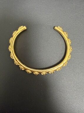 Authentic Chrome Hearts 22k Gold Cemetery Cross Bangle